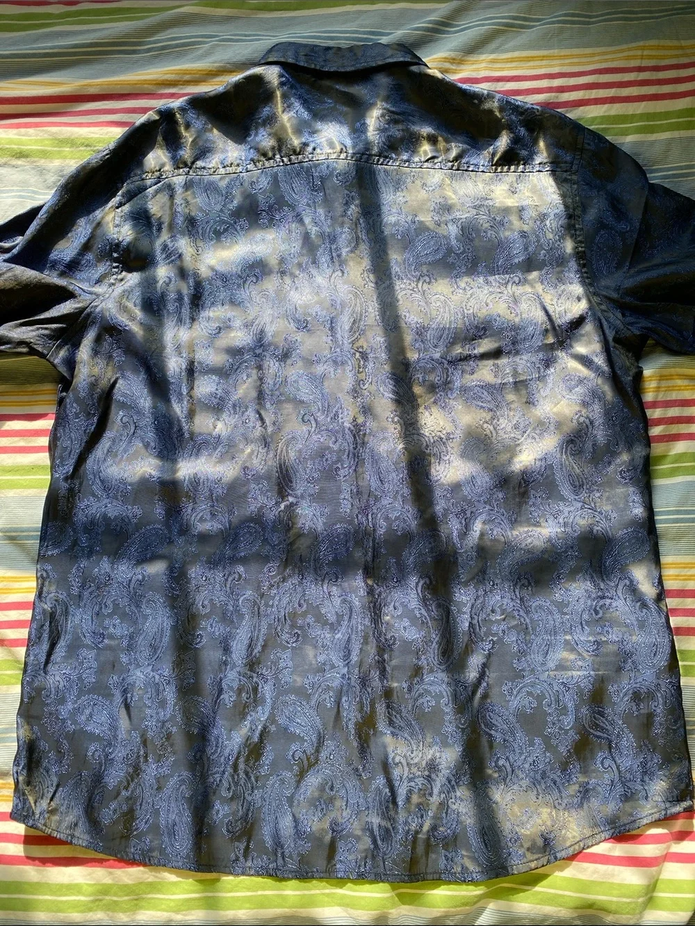 Cottage Classics Blue Paisley Long-Sleeve Dress Shirt